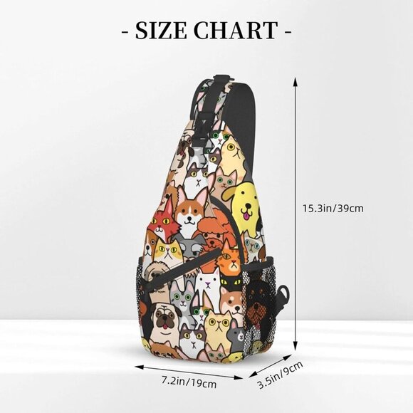 Vintage Elephant Sling Backpack Unisex Crossbody Chest Bag Shoulder Chest Bag Fo - Picture 6 of 9